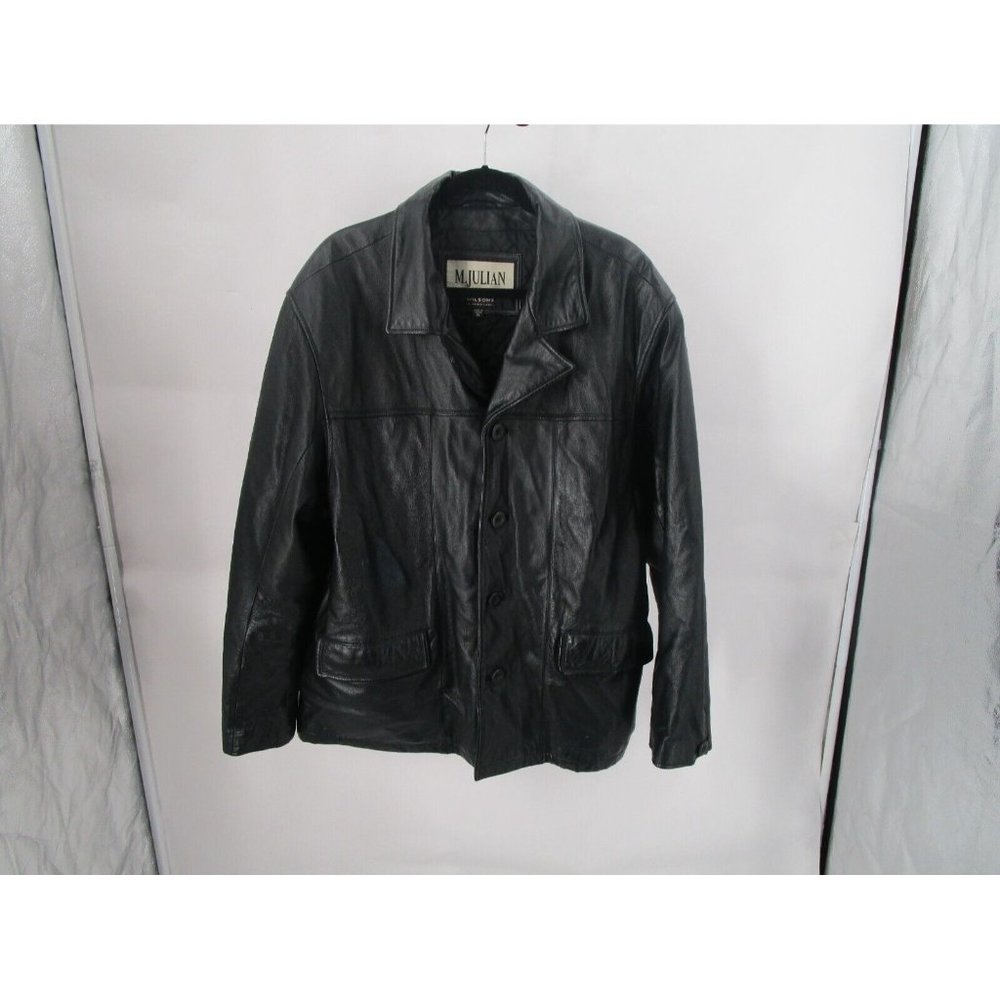 M. Julian Wilson Men's Jacket Size: XL Thinsulate Insulation Black Leather